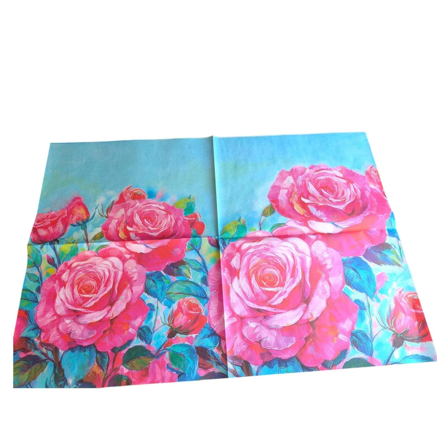 Decoupage Paper for Furniture I Decorative Paper I Tissue Paper I Furniture DIY I Furniture Upcycling I DIY Decor I Furniture Art I Upcycle!  Decoupage paper for furniture.  Elevate your furniture and craft projects with our stunning decoupage paper, featuring the unique &quot;Pink Roses Garden&quot; design. This eye-catching paper combines beautiful watercolor pink roses . Perfect for adding a touch of flair to any DIY project. Pastel color decoupage paper. Pink decoupage paper. Roses decoupage paper