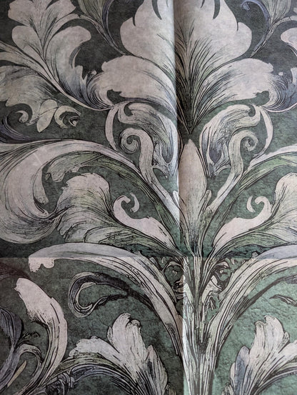 Damask Green Decoupage Paper for Furniture I Decorative Paper I Tissue Paper I Furniture DIY I Furniture Upcycling I DIY Decor I Furniture Art I Upcycle. Decoupage paper for furniture.  Elevate your furniture and craft projects with our stunning decoupage paper, featuring the unique &quot;Damask Green Pattern&quot; design.  Perfect for adding a touch of flair to any DIY project.  Use it for various art projects, scrapbooking, card making, or any creative endeavor that requires a pop of personality.