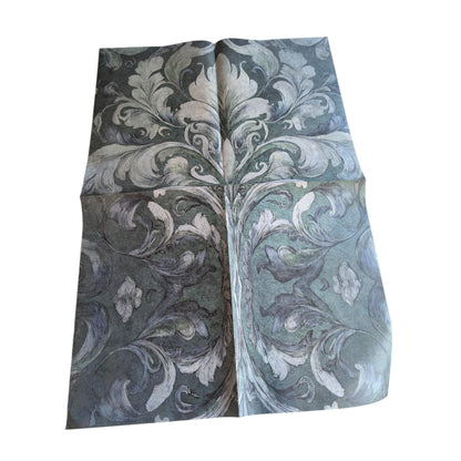 Damask Green Decoupage Paper for Furniture I Decorative Paper I Tissue Paper I Furniture DIY I Furniture Upcycling I DIY Decor I Furniture Art I Upcycle. Decoupage paper for furniture.  Elevate your furniture and craft projects with our stunning decoupage paper, featuring the unique &quot;Damask Green Pattern&quot; design.  Perfect for adding a touch of flair to any DIY project.  Use it for various art projects, scrapbooking, card making, or any creative endeavor that requires a pop of personality.