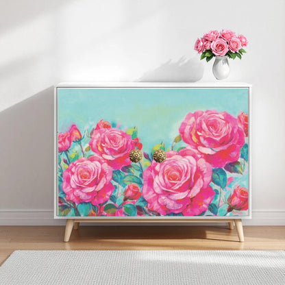 Decoupage Paper for Furniture I Decorative Paper I Tissue Paper I Furniture DIY I Furniture Upcycling I DIY Decor I Furniture Art I Upcycle!  Decoupage paper for furniture.  Elevate your furniture and craft projects with our stunning decoupage paper, featuring the unique &quot;Pink Roses Garden&quot; design. This eye-catching paper combines beautiful watercolor pink roses . Perfect for adding a touch of flair to any DIY project. Pastel color decoupage paper. Pink decoupage paper. Roses decoupage paper